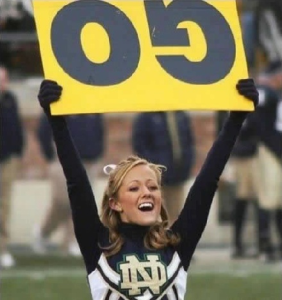 Blonde cheerleader