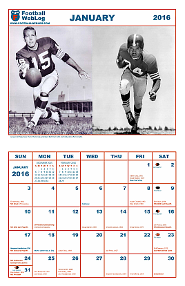 January 2016 NFL Calendar
