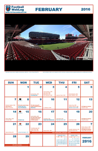 February 2016 Football Calendar | Football Weblog