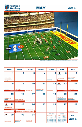 May 2016 Football Calendar