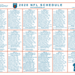 nfl schedule one page