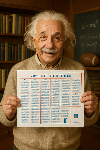 Football Weblog’s 2025 NFL Schedules: Einstein Approved